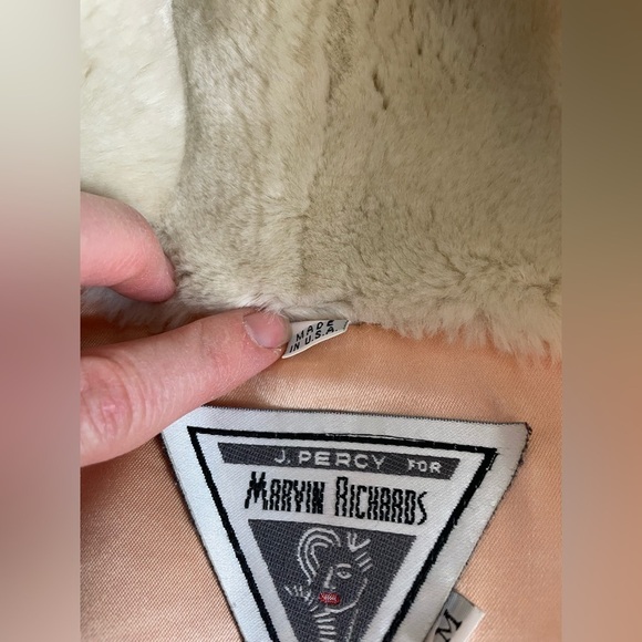 Vintage Marvin Richard Cozy Cream Faux Fur Coat - Picture 6 of 15